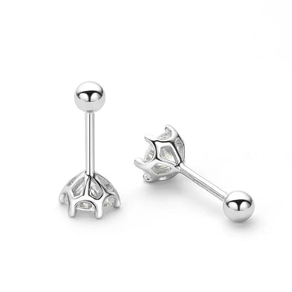 White Gold Plated 2ct Moissanite Studs Earrings for Women Wedding Sparkling 100% S925 Sterling Silver Luxury Jewelry GRA