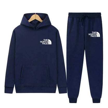 2025 Autumn-Winter Warmth-Resistant New Men's Sportswear - Sport Sweater, Hat-style Hooded Jogging Pants, Two-Piece Sport Set -
