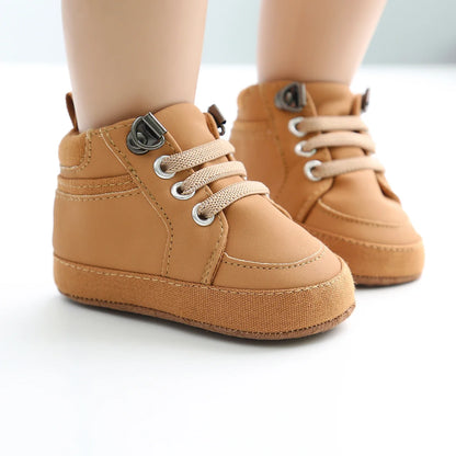 Baby Sneakers Infant Boys Girls Sports Shoes Toddler Casual Cotton Sole Anti-slip PU First Walkers Crawl Crib Basketball Shoes