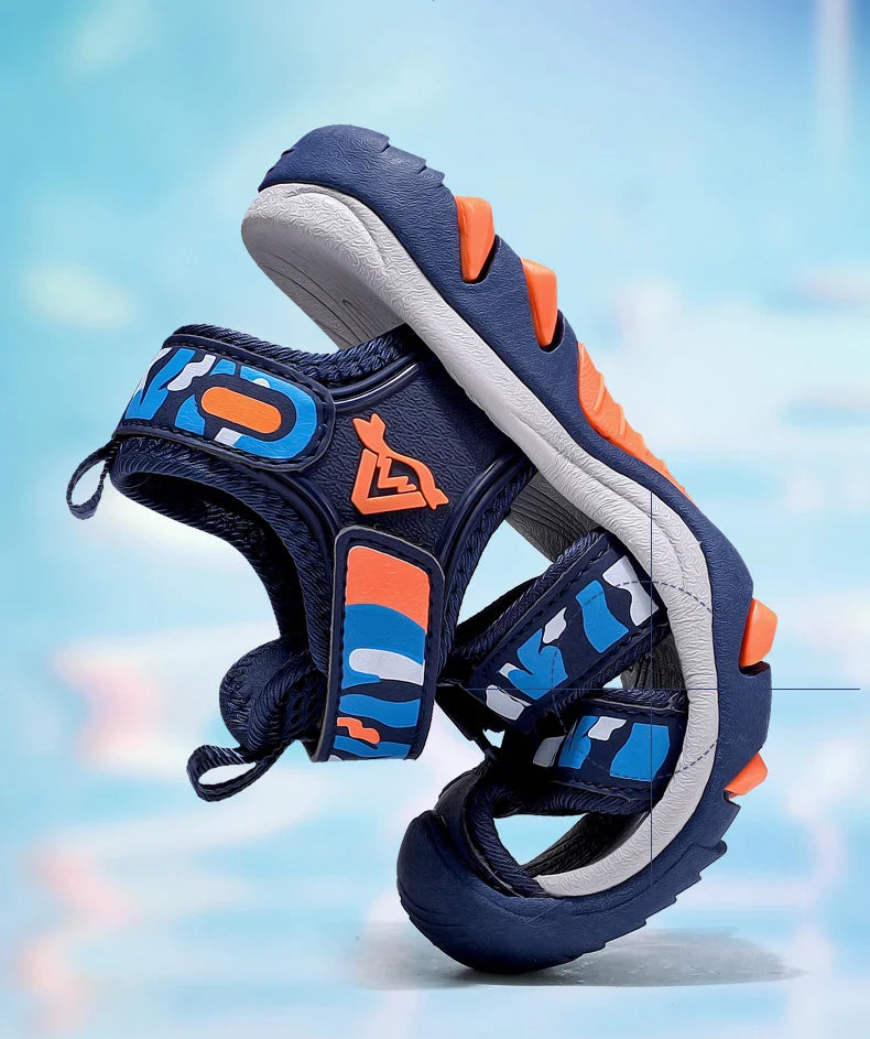 Summer Children Beach Water Sandals Brand Fashion Sneakers For Girls Boys Footwear Kids Non-slip Sandalias Leather Shoes