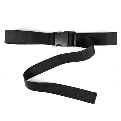 Plastic Buckle Nylon Strap for Men's Outdoor Military Training Canvas Belt 100/110/120cm Available Black