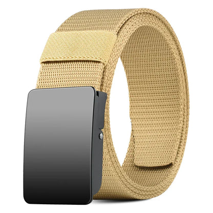 Unisex Canvas Belt Tweed Plaid Casual Polyester Four Seasons Universal Double Color Tweed Plaid Polyester Leisure Belt