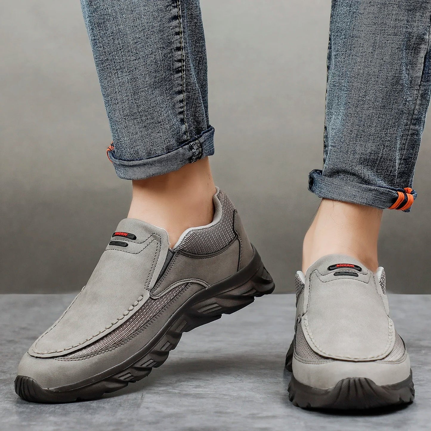 Sapatos Masculinos Casuais de Couro, Mocassins Respiráveis, Tênis Masculinos 2024, Novos Tênis Masculinos de Couro Confortáveis, Calçados Masculinos