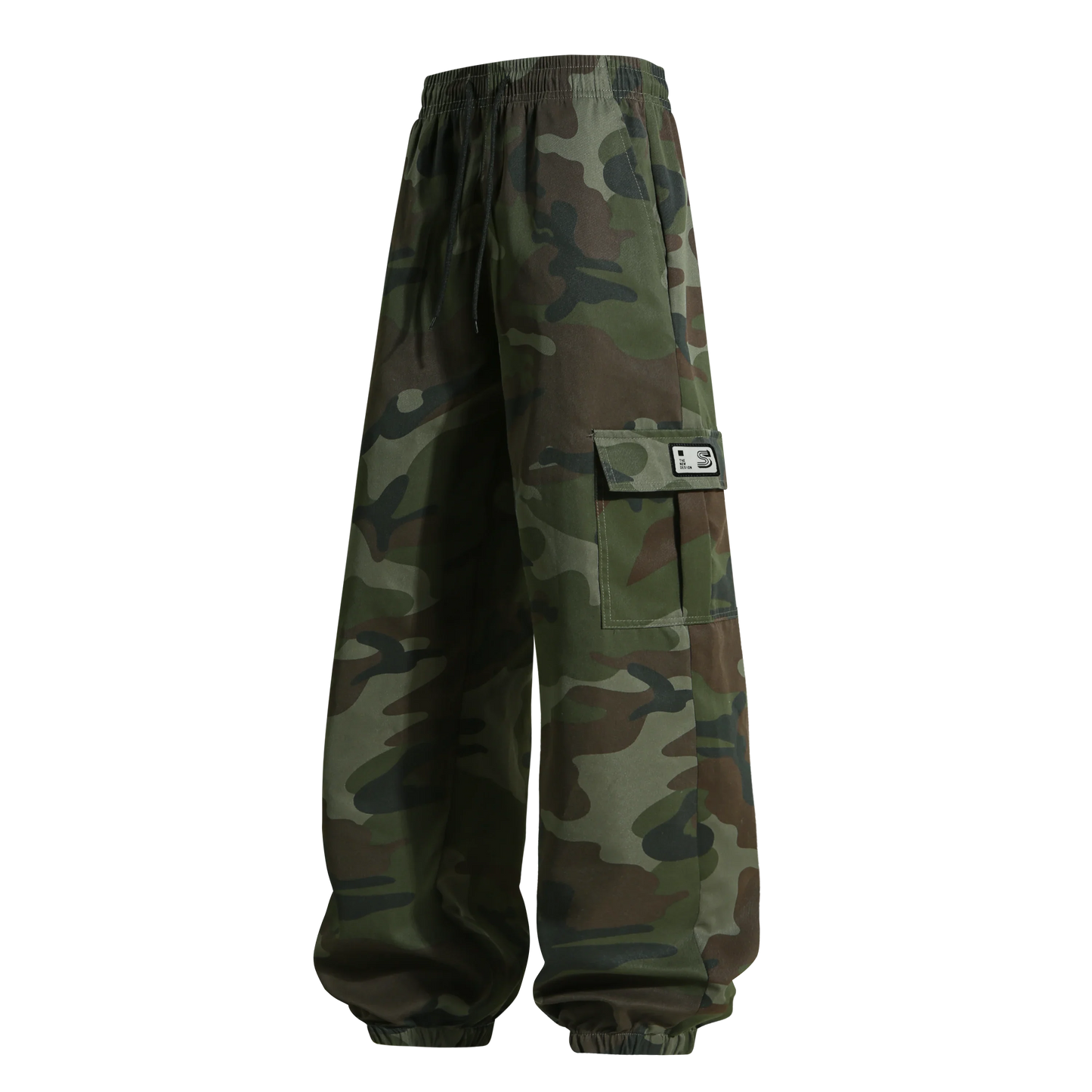 Men's  Camouflage Cargo Pants Sweatpants Outdoor Bunched Long Trousers  Casual Autumn Multi-Pocket Durable Workwear Male Trouser