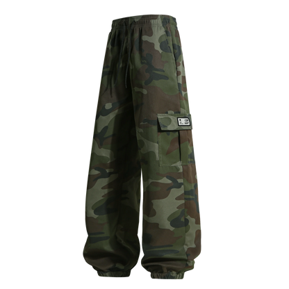 Men's  Camouflage Cargo Pants Sweatpants Outdoor Bunched Long Trousers  Casual Autumn Multi-Pocket Durable Workwear Male Trouser
