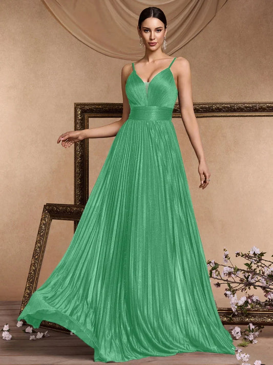 Elegant A-line Evening Dresses Luxury Floor Lenght Backless Formal Deep V-neck Women Caicktail Wedding Party Gowns