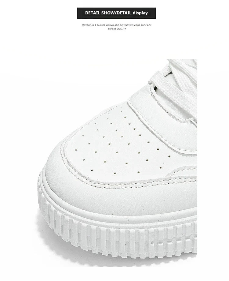 Novos Tênis Casuais de Moda Cano Alto Sapatos de Skate Botas Estudantis Masculinas e Femininas Tendência Resistente ao Desgaste Casais Bicolores