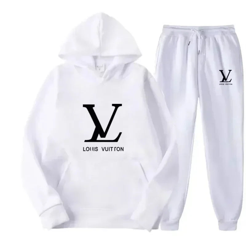 A new autumn and winter men's sportswear and long pants 2-piece set for outdoor fashionable jogging men's casual wear
