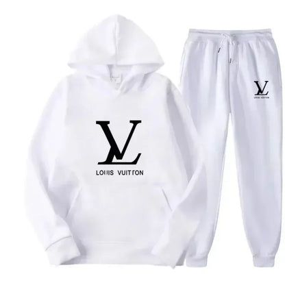 A new autumn and winter men's sportswear and long pants 2-piece set for outdoor fashionable jogging men's casual wear