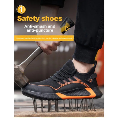 Labor Protection Shoes for Men and Women  Anti Smashing  Anti Piercing  Breathable and Lightweight