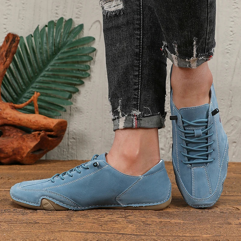 Classic Loafers Trendy Durable Artificial Leather Waterproof Anti Slip Casual Shoes for Outdoor Walking Men’s Motorcycle Boots
