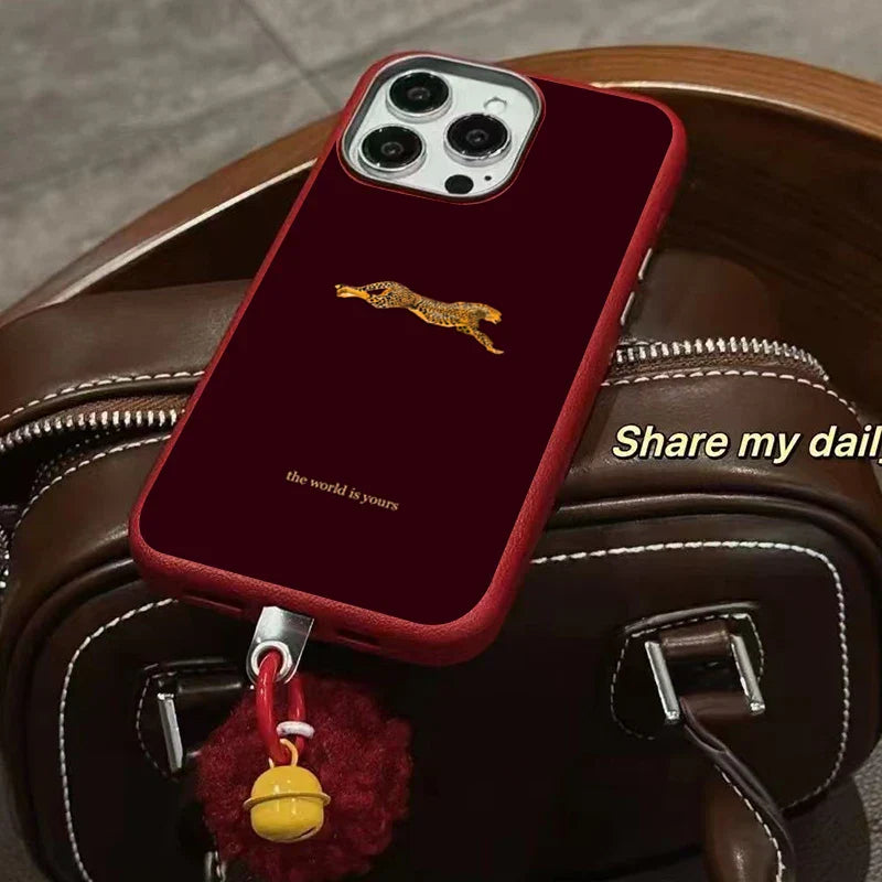 Fashion Leopard Litchi texture Case For iPhone 17 16 11 13 12 14 15 Pro Max XS X XR 7 8 Plus 16E 16 17 Pro Business Style Cover