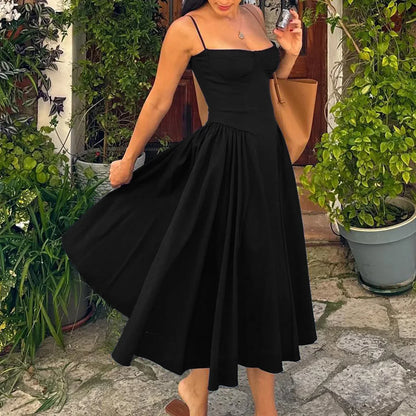 Summer Party Dresses 2025 New Arrivals Fit and Flare Elegant Midi Dress Red Night Date Dress