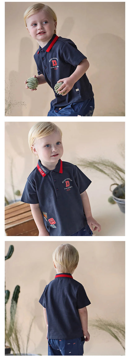 Boys Polo T-shirts Kids Summer Printed Tees Children Short Sleeve Cotton Tops Casual Outdoor Clothes DB2261587