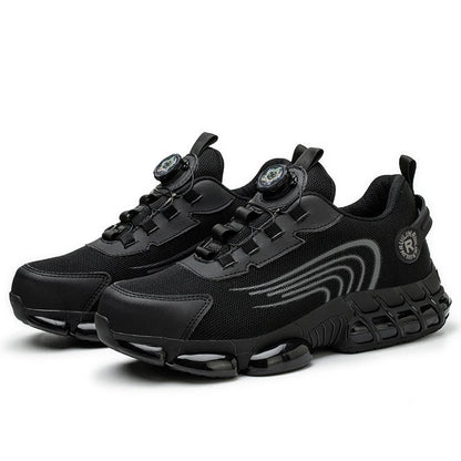 Steel Toe Protection Safety Shoes Men Rotating Button Work Safety Shoes for Men Anti-smash Anti Puncture Work Shoes Sneakers