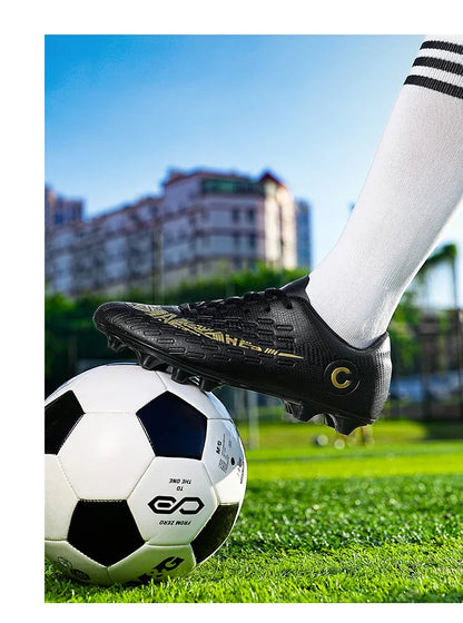 Large Size FG/TF High Quality Mens Soccer Shoes Non-Slip Turf Soccer Cleats for Kids Training Football Boots Chuteira Campo 48