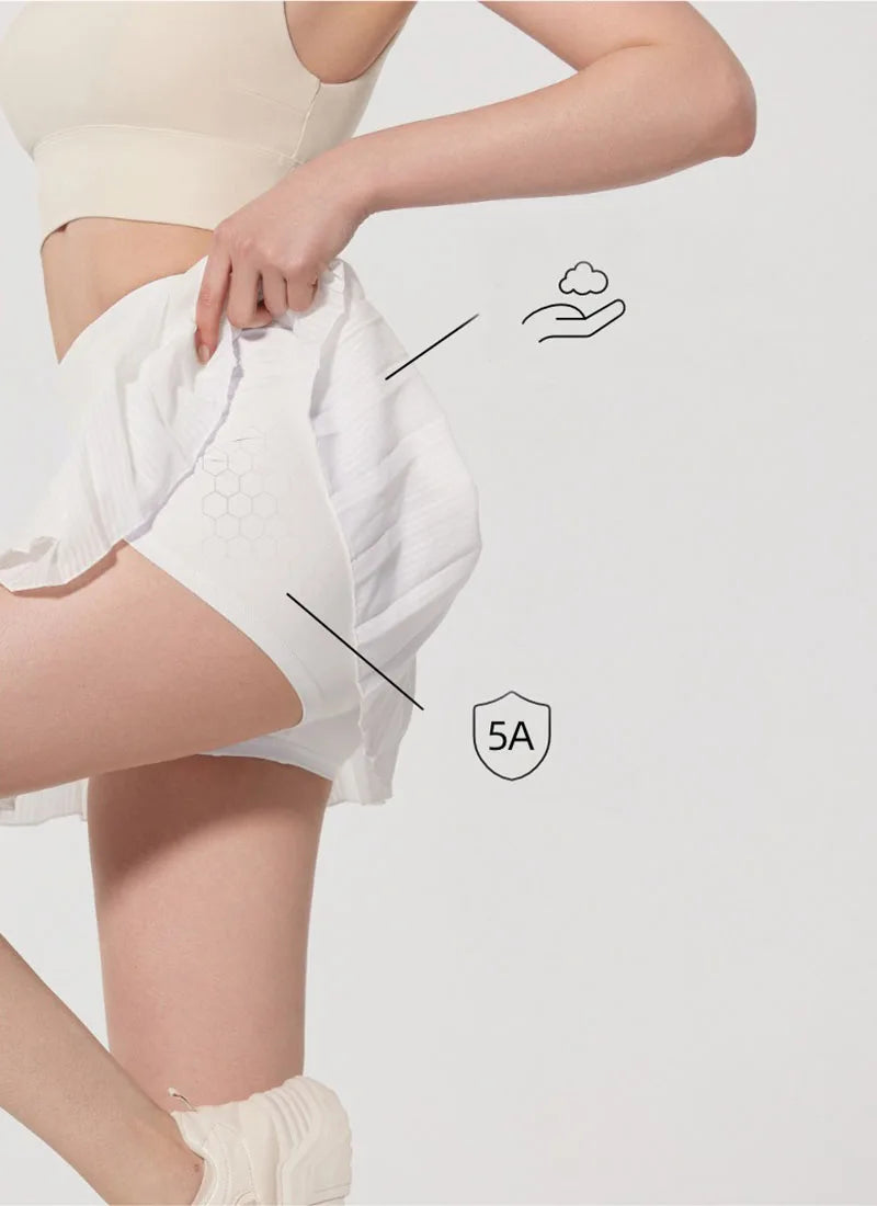 Pleated Tennis Skirt For Women Yoga Short Sports Running Anti-Slip High Waisted Lightweight Athletic Golf Skorts Skirts Flowy