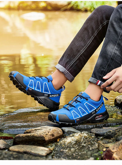 Sapatilha de Trekking Impermeável Masculina, Tênis Esportivo para Excursão, Tênis de Trekking de Amarrar, Sapatilha de Trekking Feminina, Tênis Tático Antiderrapante para Caça