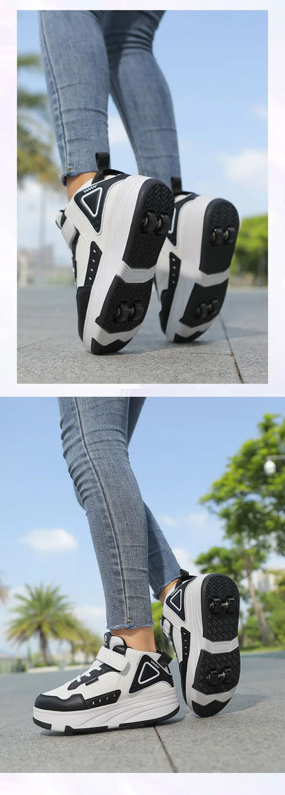 Children Roller Skate Shoes Kids Autumn Children Fashion Casual Sports Toy Birthday Gift Games Boys 4 Wheels Sneakers Girls