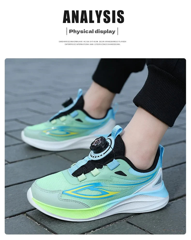 School training boys basketball shoes cushion non-slip tennis shoes mesh bounce sneakers choose buttons children's casual shoes