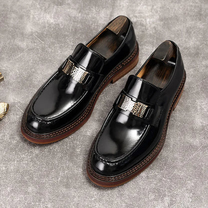 Leather Men Formal Shoes Luxury Brand 2025 Men's Loafers Dress Moccasins Breathable Slip on Brown Driving Shoes Plus Size 37-45