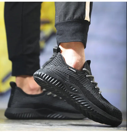 Safety Shoes Men's Work Boots Steel Toe Cap Puncture-Proof Indestructible Security Work Shoes Women Light Comfortable Sneakers