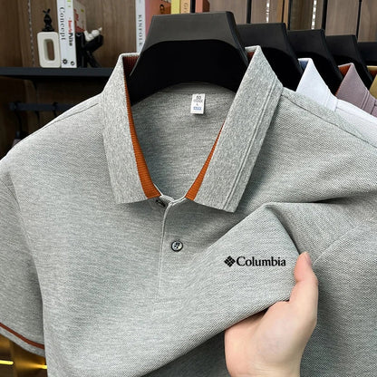 Summer hot search brand new 100% pure cotton comfortable polo shirt personalized men's letter embroidery best-selling short top