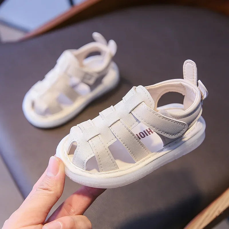 Summer Children Light-up Toddler Shoes New Bunny Soft-soled Roman Shoes Baby's Footwear Sandals Kids Shoes Girl with LED G12191