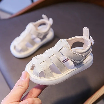 Summer Children Light-up Toddler Shoes New Bunny Soft-soled Roman Shoes Baby's Footwear Sandals Kids Shoes Girl with LED G12191