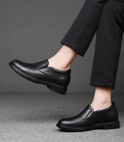 Height Increasing Shoes for Men 6cm 8cm Invisible Elevator Leather Casual Shoes Leathe Zapatillas De Hombre Large-sized Shoes