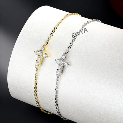 Full 0.06CT 2.5mm D Color Moissanite Jesus Cross Link Bracelet for Women S925 Silver Pass Diamond Test 0.36cttw Bracelets