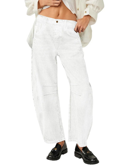 Elastic Waist High-waisted Women's Jeans