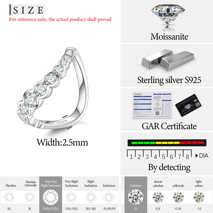 Classic Women Ring VVS1 D Color Moissanite Ring For Men Hip Hop Jewelry With Gra Certificate Pass Diamond Tester