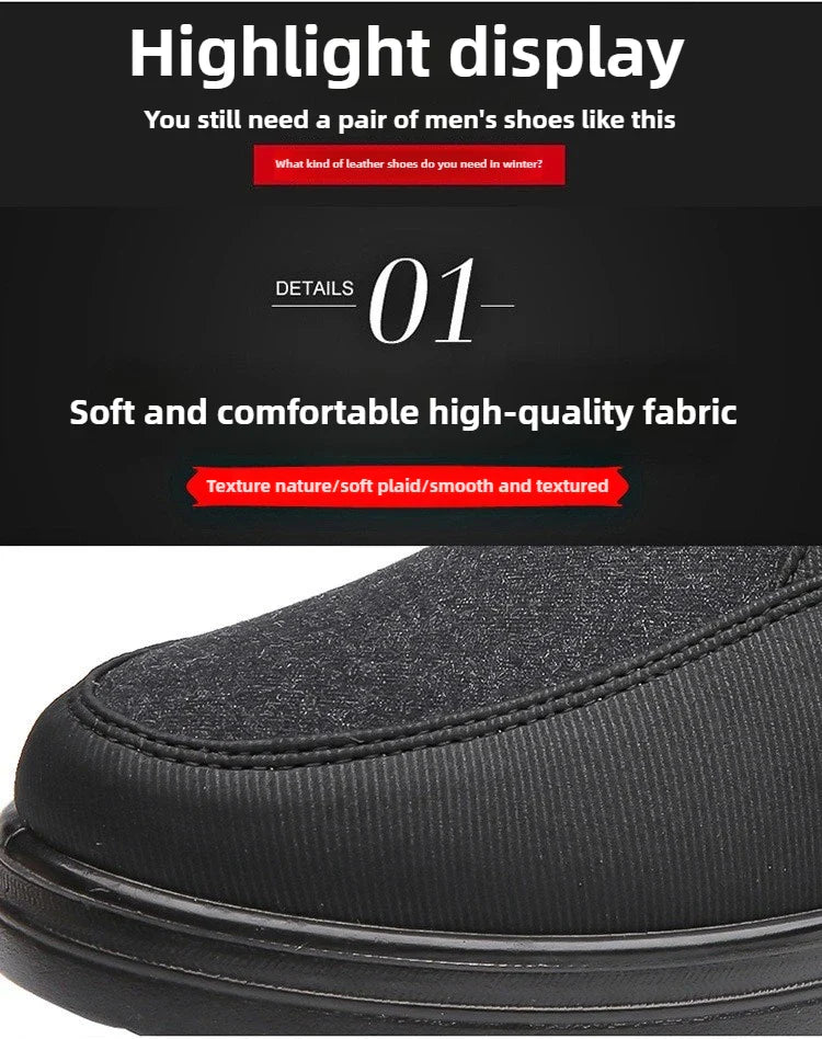 Winter high top men's cotton shoes with thick fleece, warm, waterproof, anti slip, oversized, unisex boots 38-48 boots for men
