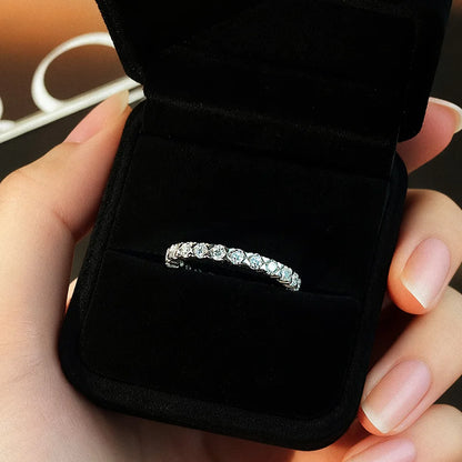 2.5mm D VVS1 Moissanite Eternity Band Rings for Women GRA Certified Jewelry 925 Sterling Silver Engagement Wedding Ring