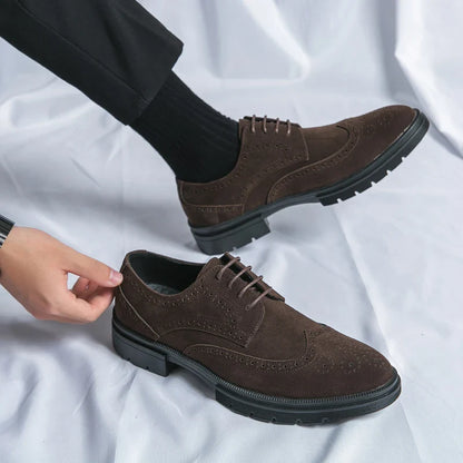 High Quality Brogues Classic Casual Business Shoes Men Fashion Wedding Social Office Leather Shoes For Men Formal Carving Shoes