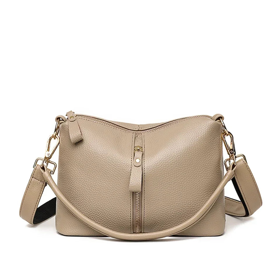 High Quality Genuine Leather Women Tote Bag Luxury Soft Cowhide Ladies Shoulder Crossbody Bags 2024 Fashion Female Messenger Sac