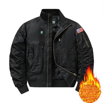 American pilot cotton jacket men's autumn and winter thick warm baseball jacket fashion jacket men's military fan jacket