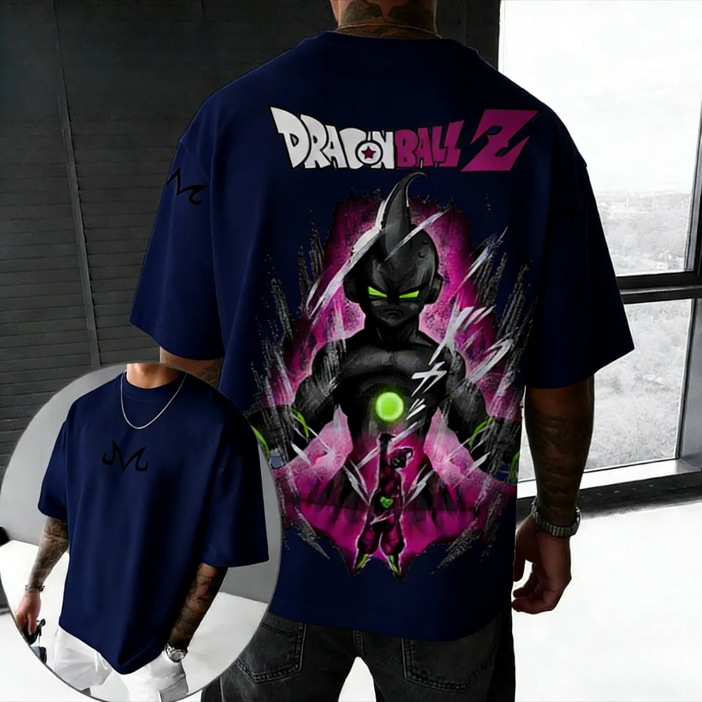 Anime Cotton T-shirt Summer New Majin Buu Co Branded Men's and Women's Trendy Loose Casual Short Sleeve Top
