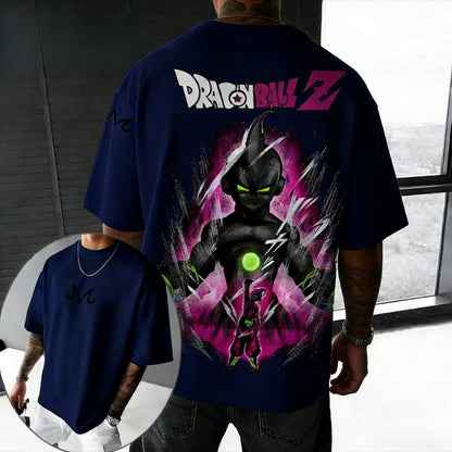 Anime Cotton T-shirt Summer New Majin Buu Co Branded Men's and Women's Trendy Loose Casual Short Sleeve Top