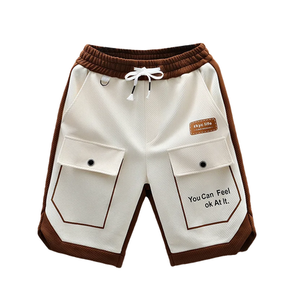 Running Shorts Men Casual Jogging Sport Short Pants patchwork Drawstring Loose Dry