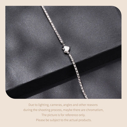 Moissanite Heart Bracelet Adjustable Twisted Rope Thick Wrist Chain for Women Valentine's Day Jewelry Vintage Love Gift