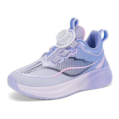 Outdoor Lace-up Boys Girls Knit Jogging Shoes Gym Sneakers Children‘s Basketball Shoes Non-slip Breathable Sports Training Shoes