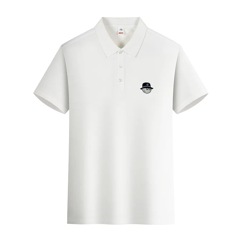 2026 new men's golf short sleeves polo shirt lapel printing ventilate t-shirt business leisure  comfortable exercise men's wear