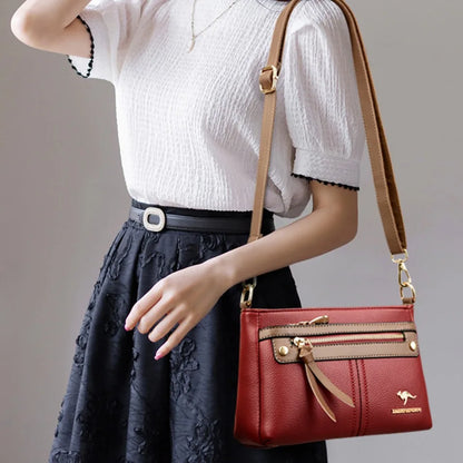 High Quality Leather Purses and Handbag Women Bag Luxury Designer Shoulder Crossbody Sac Ladies Casuial Messenger Tote Bag 2024