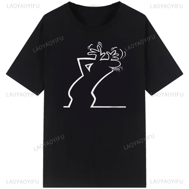 La Linea The Line Osvaldo Cavandoli TV Men Women Style Streetwear Tee Fashion Cotton T Shirt Round Neck Casual Summer Camiseta
