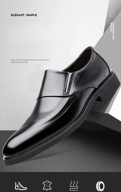 Designer Leather Shoes for Men Spring Autumn Business Casual Shoes Male Fashion Solid Color Wedding Shoe Man