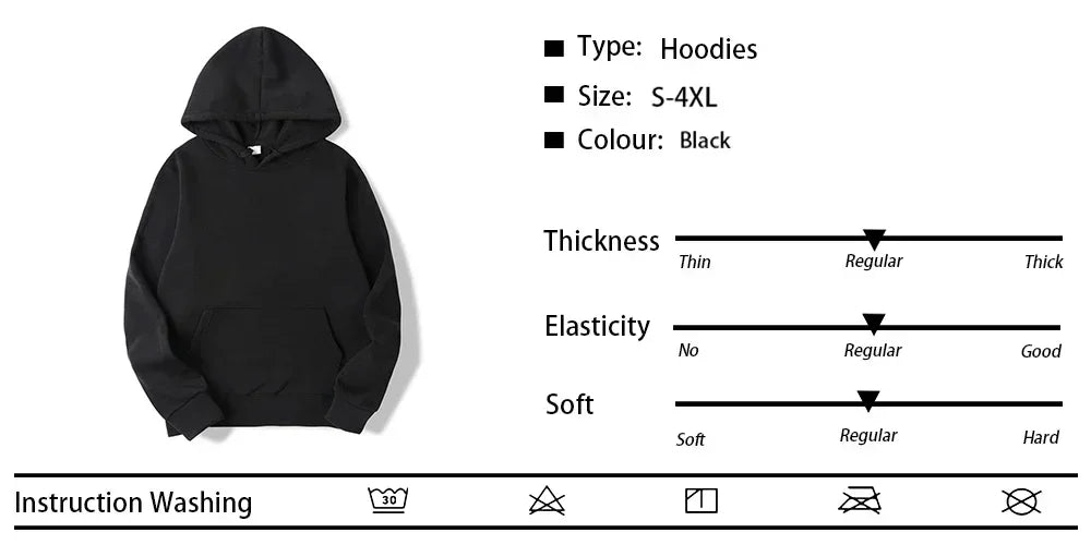 Hoodies Spring Autumn Pullover Men's Fashion Printed Hooded Sweatshirt Loose Casual Daily Streetwear Sweater Tops