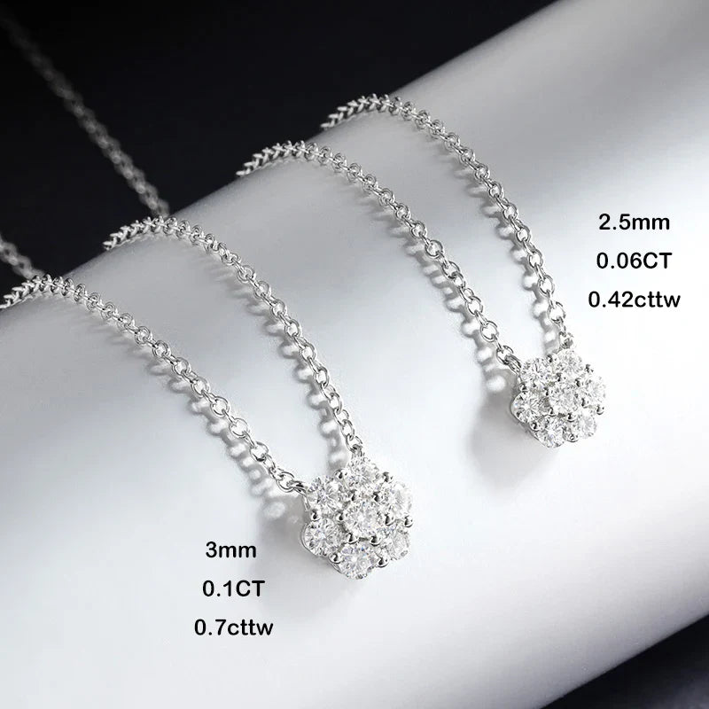 Flower GRA Certified Full 1.5/2.5/3mm D Color Moissanite Bracelet for Woman Men Silver 925 Diamond Hand Link Bracelets Gift