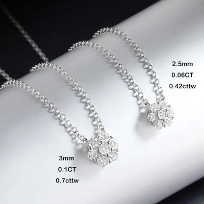 Flower GRA Certified Full 1.5/2.5/3mm D Color Moissanite Bracelet for Woman Men Silver 925 Diamond Hand Link Bracelets Gift